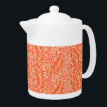 Tetera Vintage William Morris Patrón floral Naranja blanc<br><div class="desc">La decoración de este producto es un hermoso patrón de papel pintado floral del siglo XIX creado por el diseñador textil británico y fabricante William Morris,  que vivió durante la época victoriana; el patrón presenta una atractiva mezcla de hojas giratorias y flores que abundan.</div>