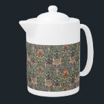 Tetera Vintage William Morris Snakehead<br><div class="desc">Este diseño particular se llama Snakehead, un tejido de algodón impreso en bloques florales diseñado por William Morris en 1876. William Morris era un diseñador textil inglés, novelista poeta, traductor y activista social y fue un importante contribuyente al resurgimiento de las artes textiles tradicionales británicas y sus métodos de producción....</div>