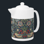 Tetera Vintage William Morris Strawberry Thief<br><div class="desc">El vintage William Morris Strawberry Thief - William Morris (1834-1896) fue diseñador textil inglés, novelista poeta, traductor y activista social y fue uno de los principales contribuyentes al resurgimiento de las artes textiles tradicionales británicas y los métodos de producción. Gran parte de su trabajo se puede encontrar en galerías de...</div>