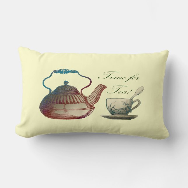 Tetera y almohada del arte de la taza de té (Anverso)