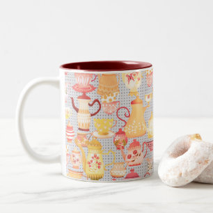Teteras y gris de tazas