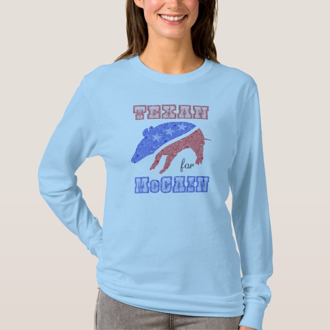Texan para la camisa para mujer de la manga larga (Anverso)
