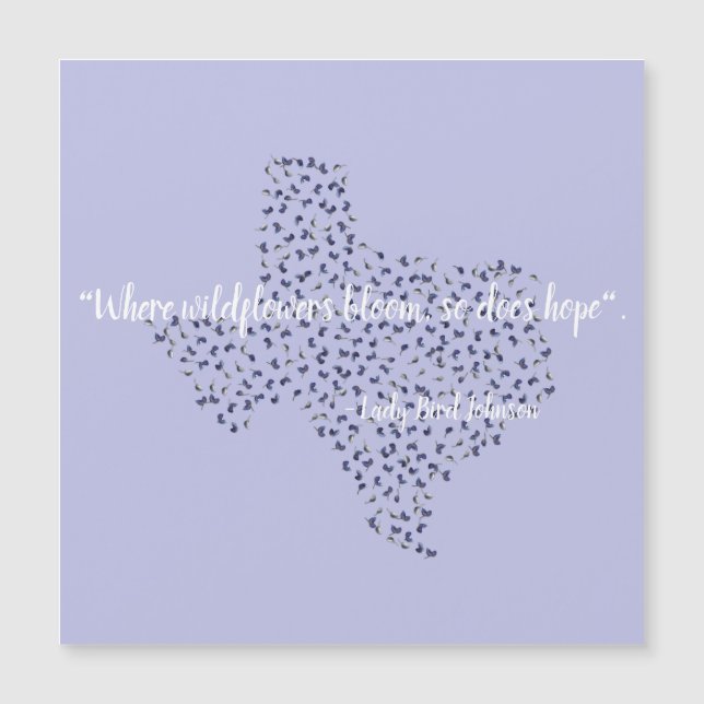 Texas Bluebonnet Wildflowers Mensaje Regalo de Tex (Anverso)