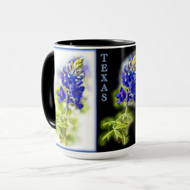 Texas Bluebonnets con negro, Taza (Anverso izquierdo)
