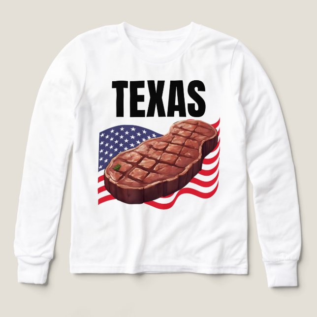 Texas Boys Bella+Canvas Long Sleeve (Diseño frontal)