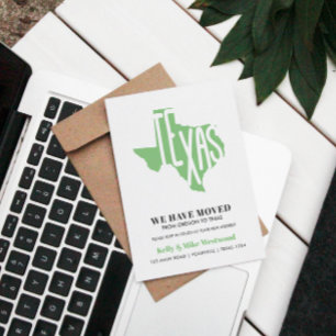 TEXAS Hemos movido nueva dirección Nueva postal re