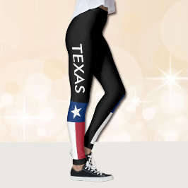 TEXAS La única estrella del estado Leggings Red Wh