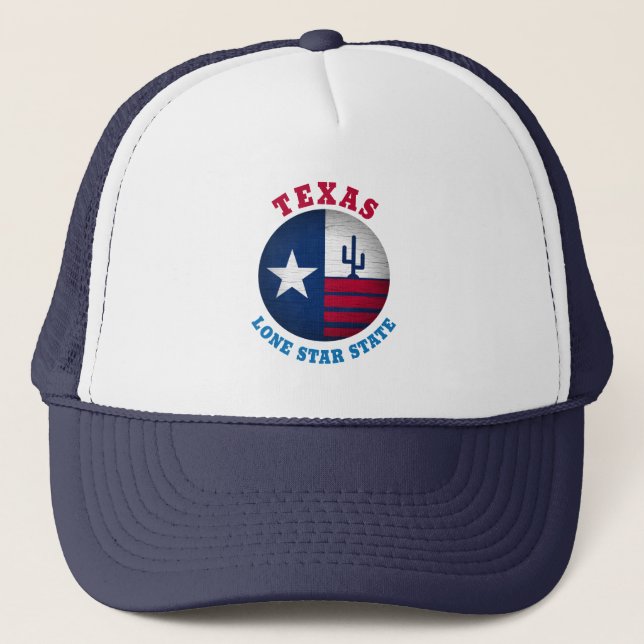 TEXAS LONE STAR STATE FLAG SOMBRERO DE CAMIONERO (Anverso)
