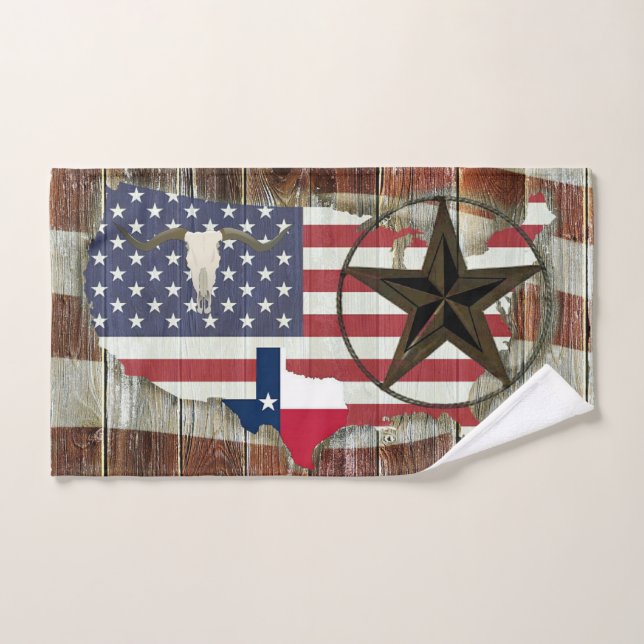 Texas Lone Star Texas Long Horn (Toalla de mano)