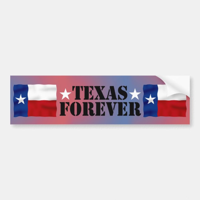 TEXAS PARA SIEMPRE - Pegatina del parachoques (Frente)