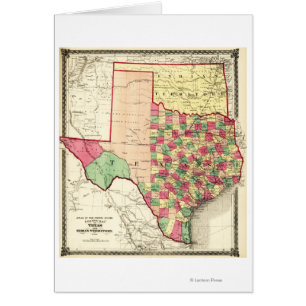 Texas y Territorio IndioMapa Panorámico