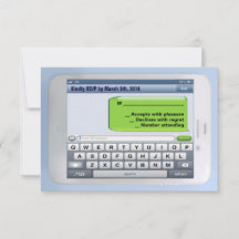 TEXTER Bar Bat Mitzvah Tarjeta de respuesta