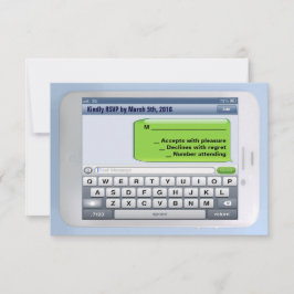 TEXTER Bar Bat Mitzvah Tarjeta de respuesta