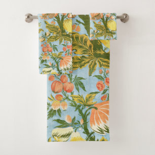 Textil Clásico de Damasco de Frutas Florales Barro