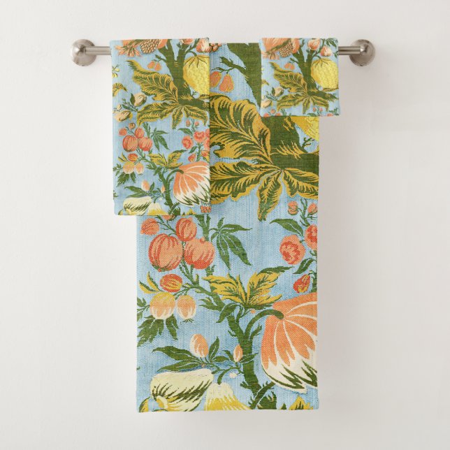 Textil Clásico de Damasco de Frutas Florales Barro (In situ)