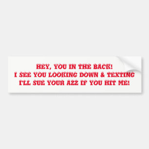 TEXTING ENOJADO MIENTRAS QUE CONDUCE A LA PEGATINA