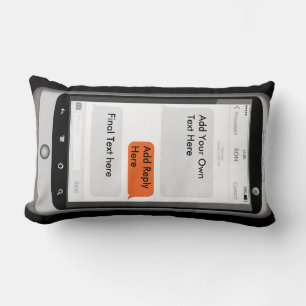 TEXTO AÑADIDO para almohada iPhone personalizado A