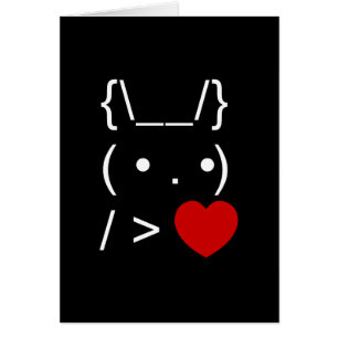 Texto ASCII Arte Conejo conejo conejo dar corazón
