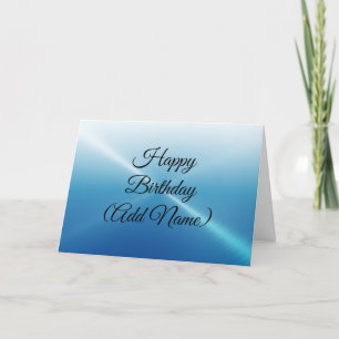 Texto azul de la reflexión de la tarjeta del feliz
