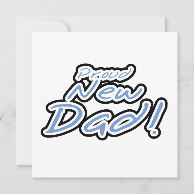 Texto azul/negro Orgulloso de nuevos regalos para  (Anverso)