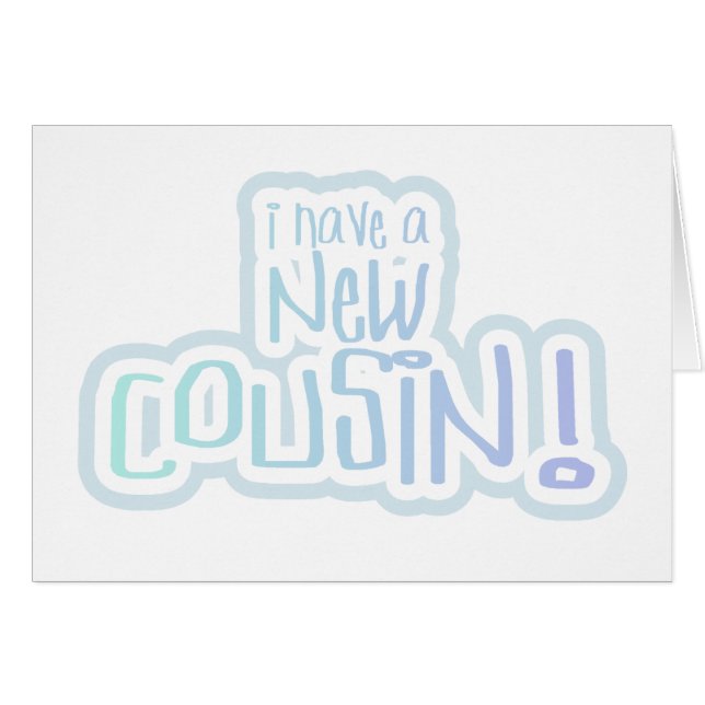 Texto azul tengo un nuevo primo (Anverso (Horizontal))