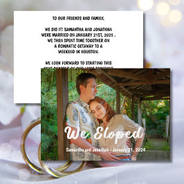 Texto blanco moderno que elegimos Invitación de fo