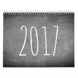 Texto blanco y negro 2017 del calendario de la