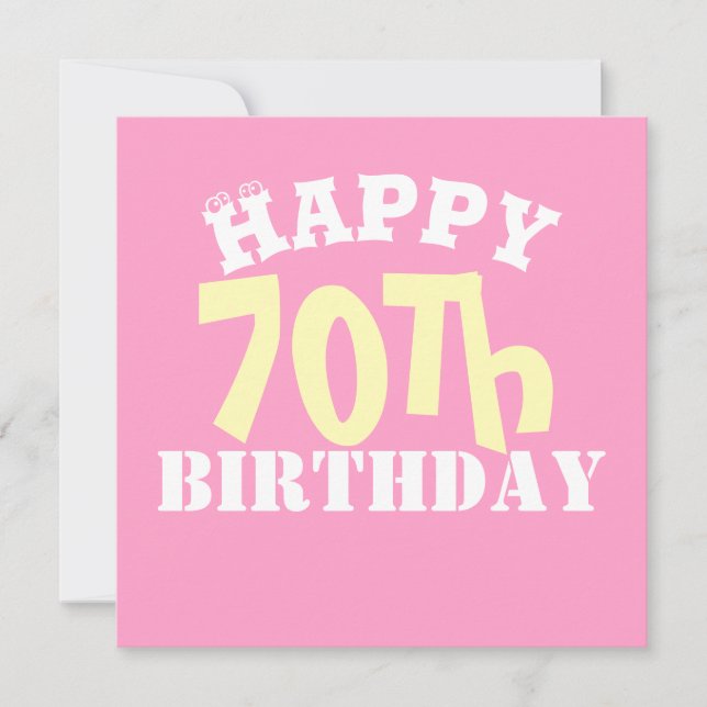 Texto de 70 años feliz y personalizable (Anverso)