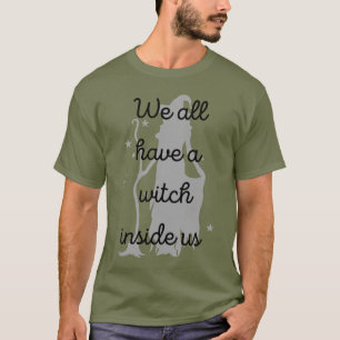 Texto de bruja en camiseta