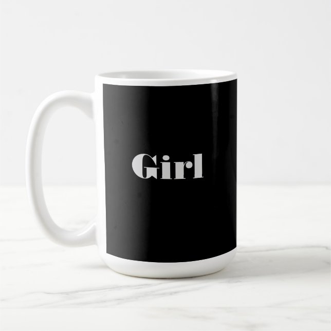 Texto de chica Normande con tazas clásicas de mug (Izquierda)