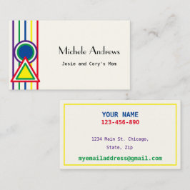 Texto de color de las tarjetas de mamá de fecha de