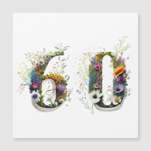 Texto de flores silvestres decorativas para 60 cum