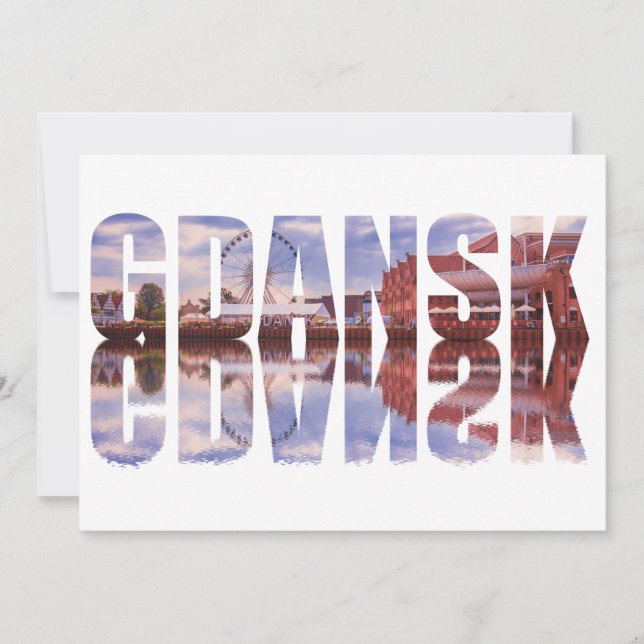 Texto de Gdansk con vista al casco antiguo con ref (Anverso)