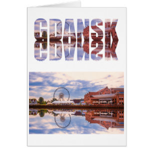Texto de Gdansk con vista al casco antiguo con ref