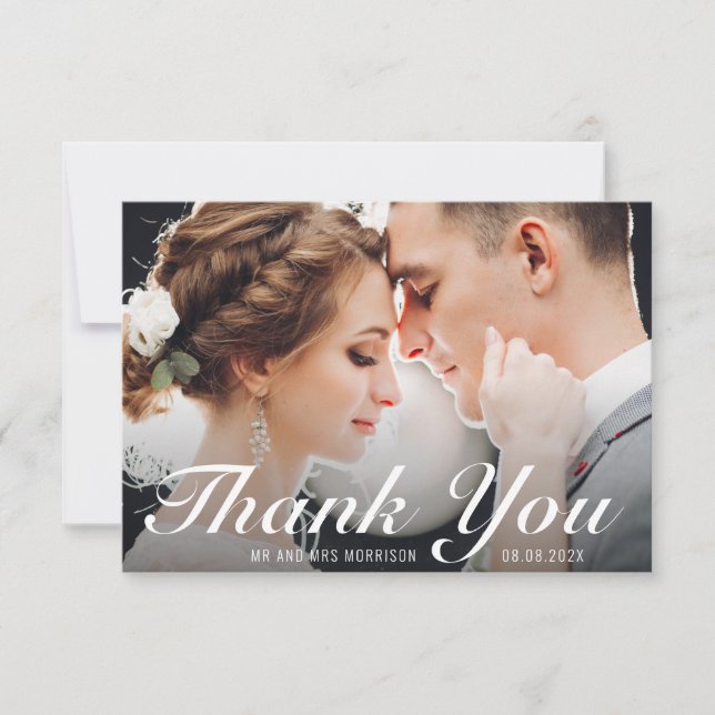 texto de guión tarjeta de agradecimiento de boda f (Anverso)
