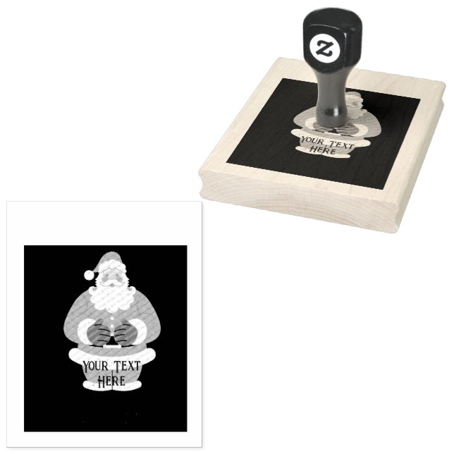 Texto de imagen de navidades Sello de goma de Wood (Sellado)