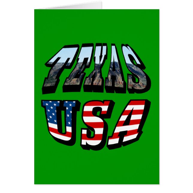 Texto de imagen y bandera de Texas (Frente)