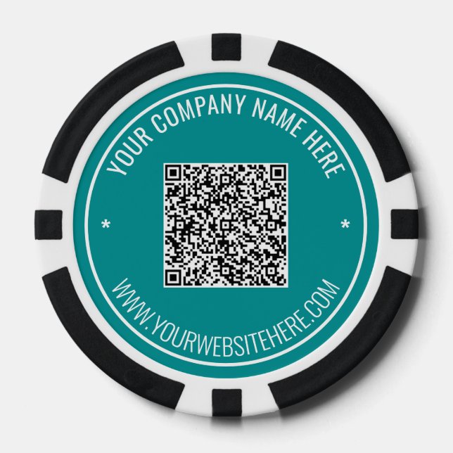 Texto de información de código QR fichas de póquer (Anverso)