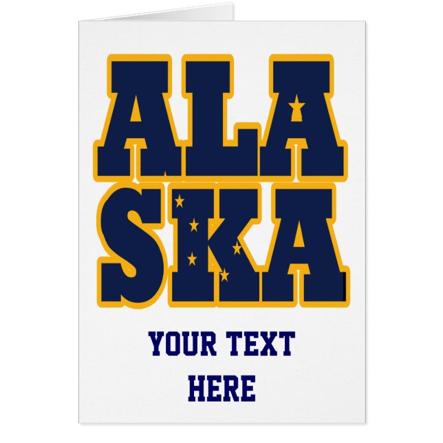 Texto de la bandera del estado de Alaska (Frente)