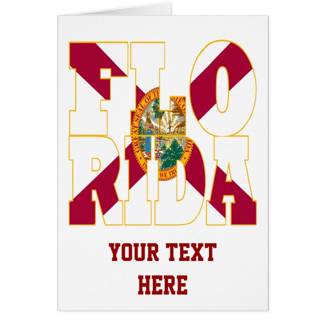 texto de la bandera del estado de Florida (Frente)