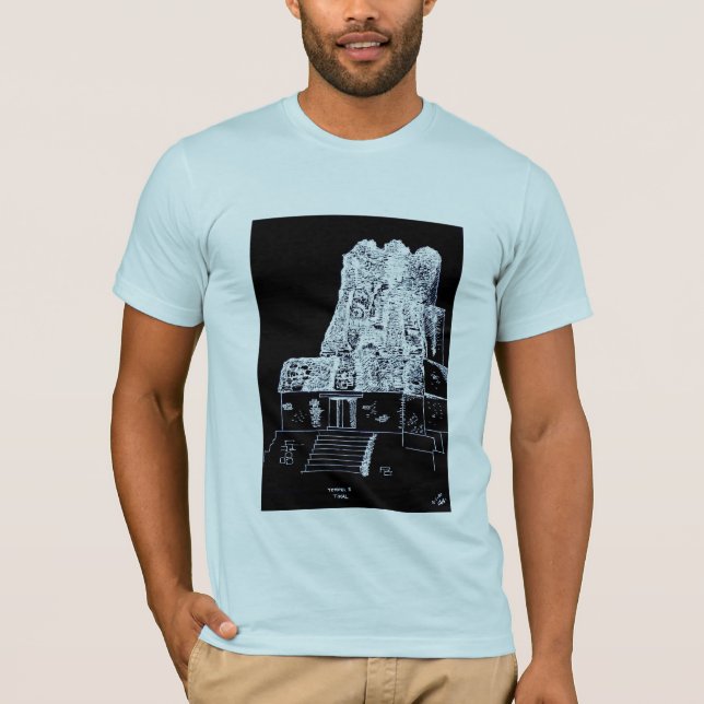 Texto de la camiseta W. de Tikal: TEMPEL II TIKAL, (Anverso)