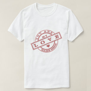 Texto de la estampilla de la camiseta de regalo de