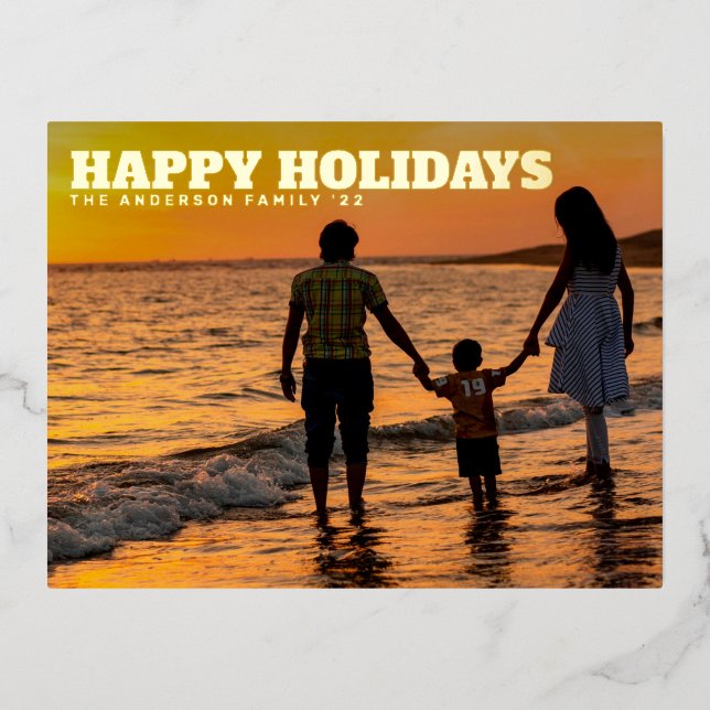 TEXTO DE LA PLANTILLA DE TIPO NEGRO Felices vacaci (Anverso)