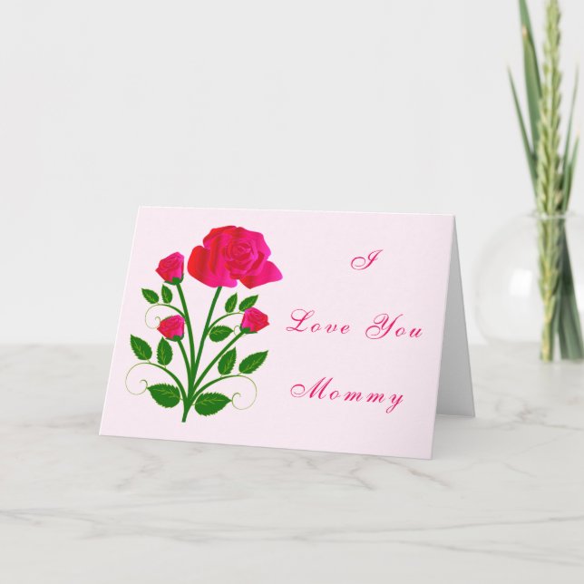 Texto de la tarjeta del día de la madre Rosa - Te  (Anverso)