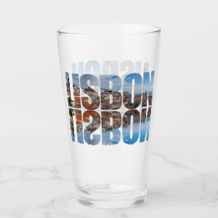 Texto de Lisboa compuesto vista de ciudad antigua 