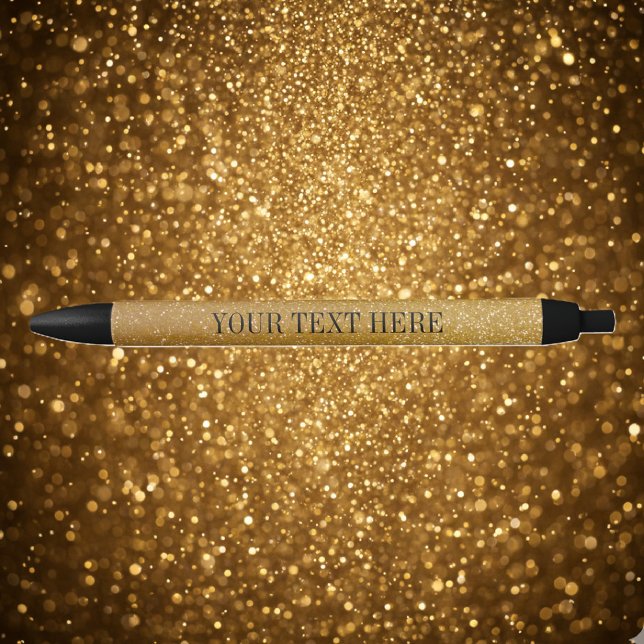 Texto de lujo de encargo personalizado de la pluma (Gold glitter print pen)