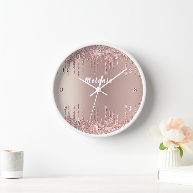 Texto de nombre personalizado del reloj de pared d (Hogar)