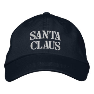 Texto de Papá Noel Impreso en Azul Marino Gorro de