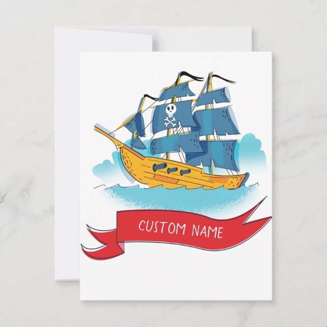 Texto de Personalizado de Barco pirata de Personal (Anverso)