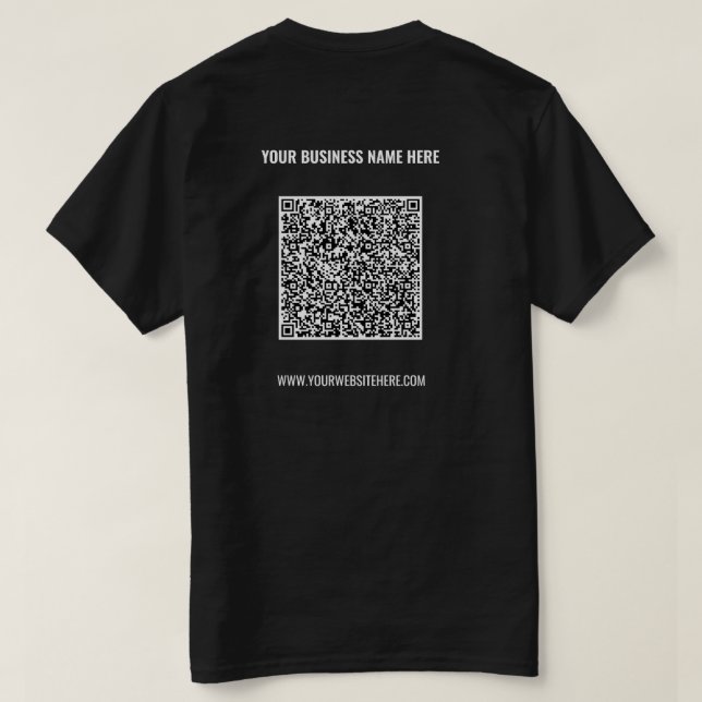 Texto de Personalizado de camiseta de código QR -  (Reverso del diseño)